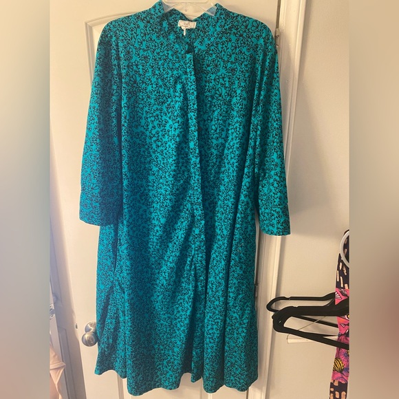 Zuri Dresses & Skirts - 1X Long Zuri Kenya 3/4 sleeve cotton dress